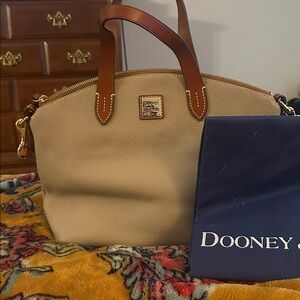 Dooney & Bourke Beige Leather Satchel new